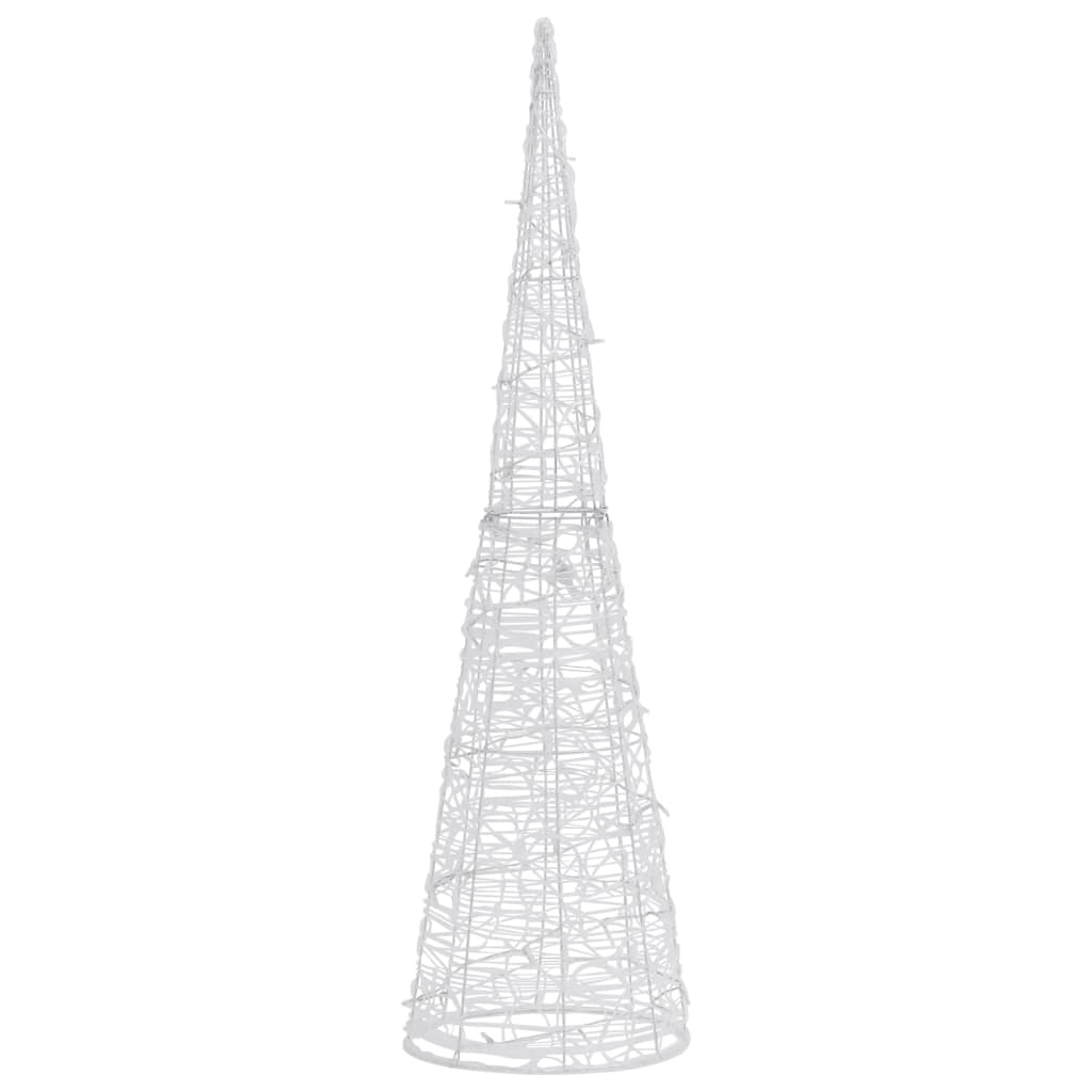 LED-Kegel Acryl Weihnachtsdeko Pyramide Kaltweiß 120 cm