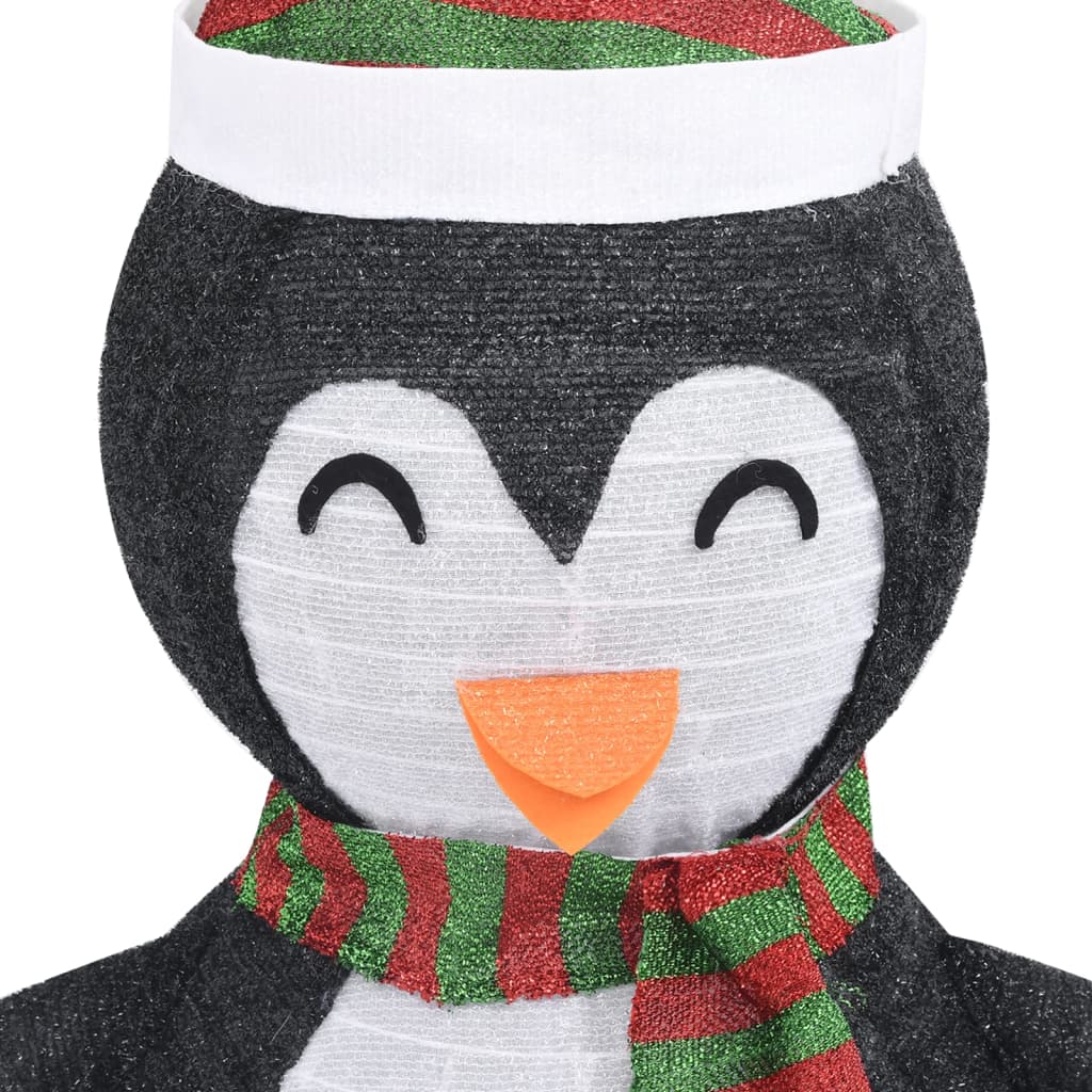 Weihnachtsdeko Pinguin LED Luxus-Gewebe 120 cm