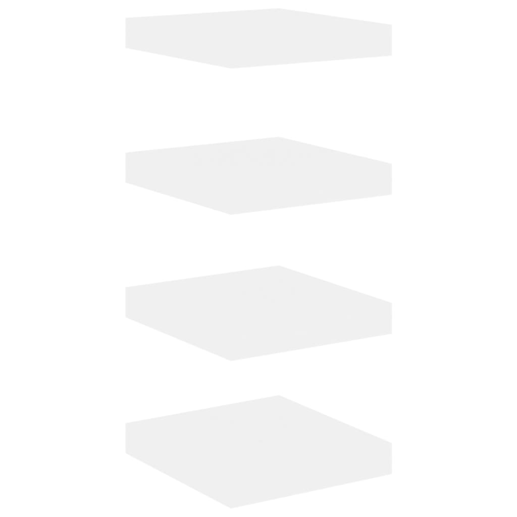 Schweberegale 4 Stk. Eichen-Optik und Weiß 23x23,5x3,8 cm MDF