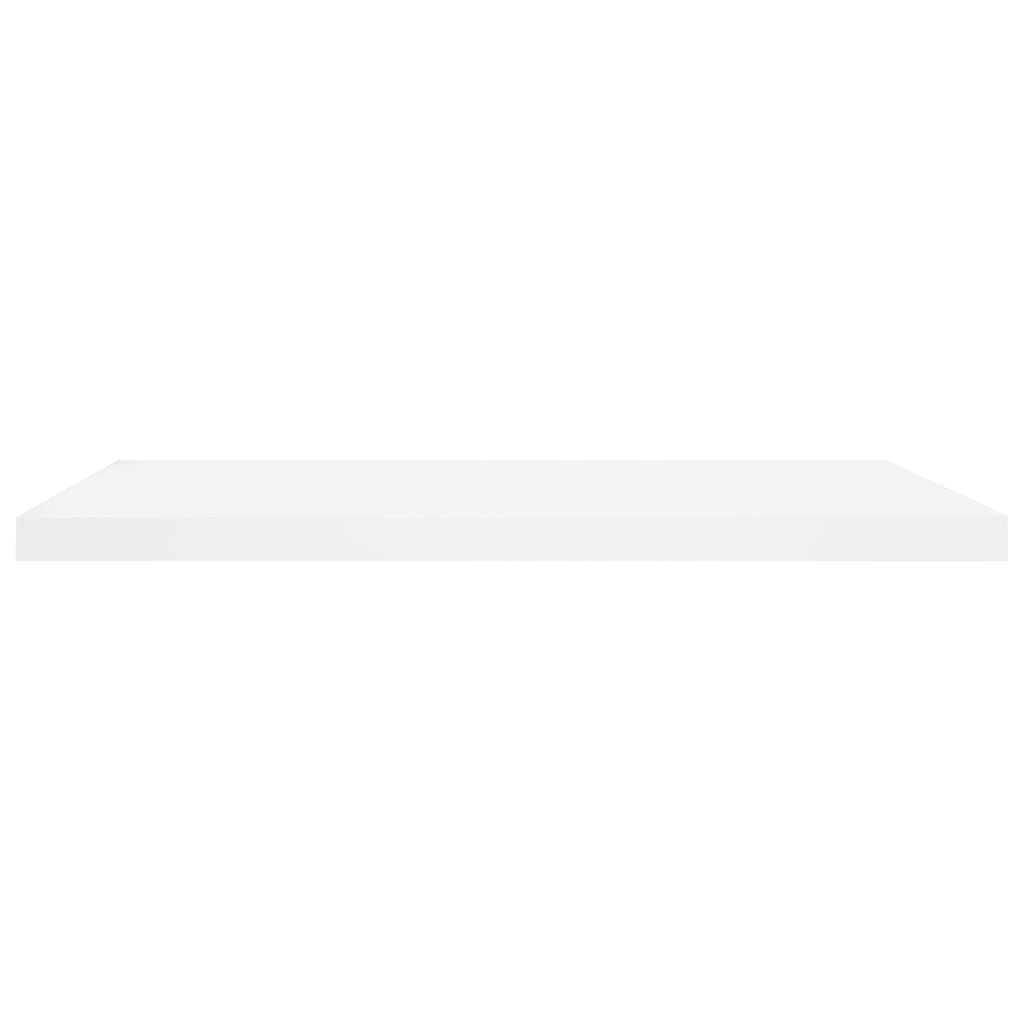 Schweberegale 2 Stk. Eichen-Optik und Weiß 80x23,5x3,8 cm MDF