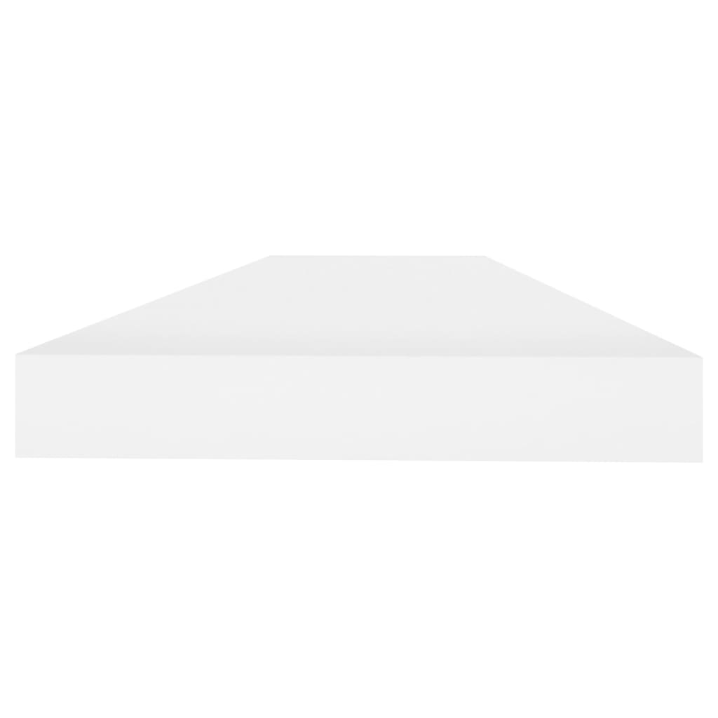 Schweberegale 2 Stk. Eichen-Optik und Weiß 80x23,5x3,8 cm MDF