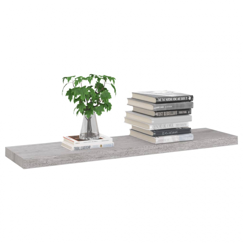 Schweberegal Betongrau 90x23,5x3,8 cm MDF