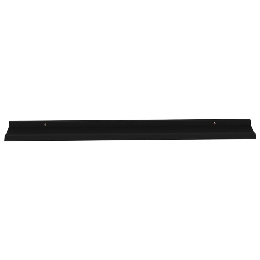 Wandregale 2 Stk. Schwarz 115x9x3 cm