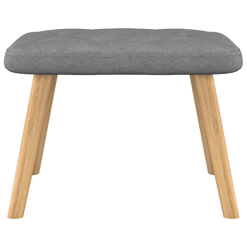 Relaxsessel mit Hocker Dunkelgrau Stoff