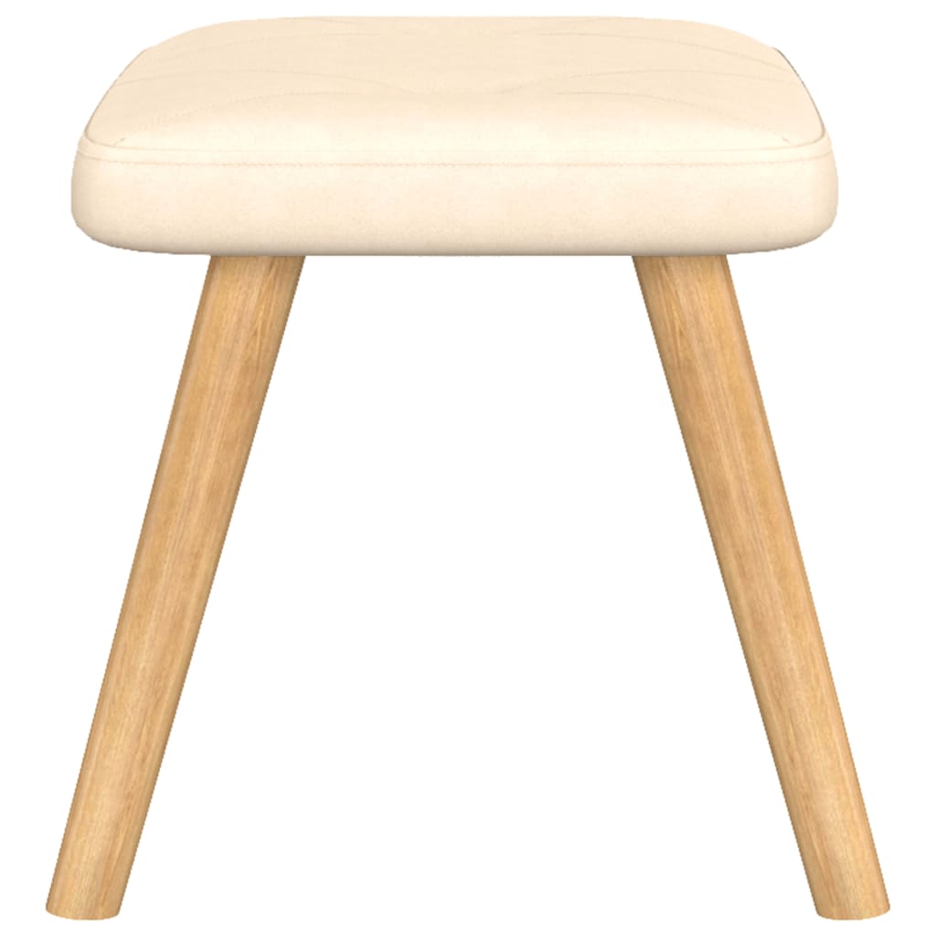 Relaxsessel mit Hocker Creme Stoff