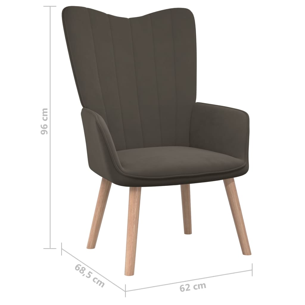 Relaxsessel Dunkelgrau Samt