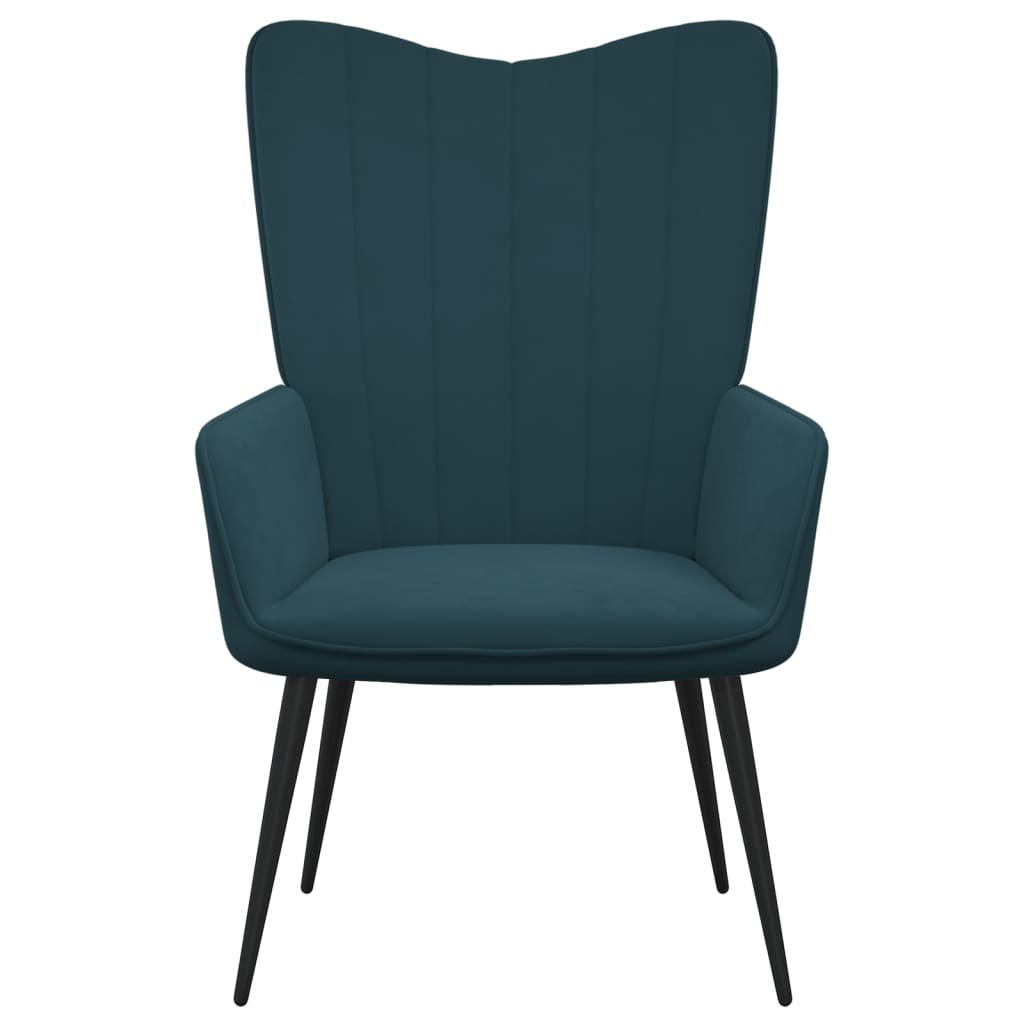 Relaxsessel Blau Samt