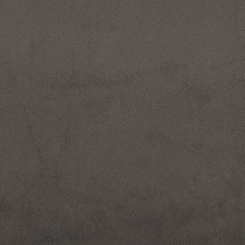 Schaukelstuhl mit Hocker Dunkelgrau Samt und PVC