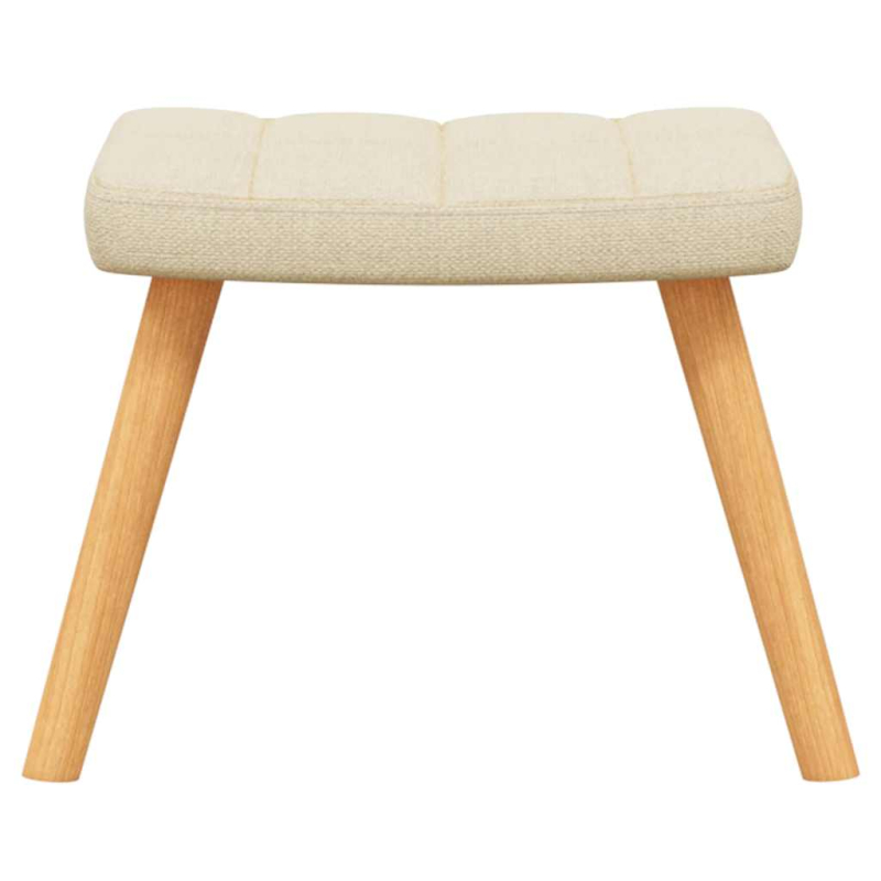 Relaxsessel mit Hocker Creme Stoff