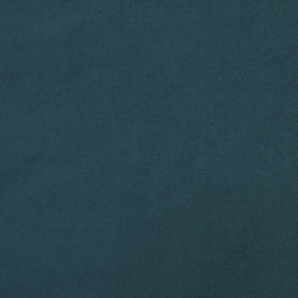 Schaukelstuhl mit Hocker Samt Blau