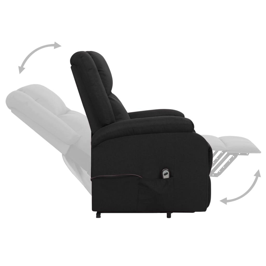 Aufstehsessel Schwarz Stoff