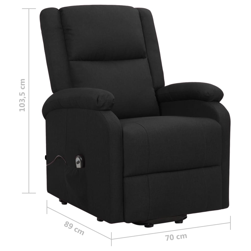 Aufstehsessel Schwarz Stoff