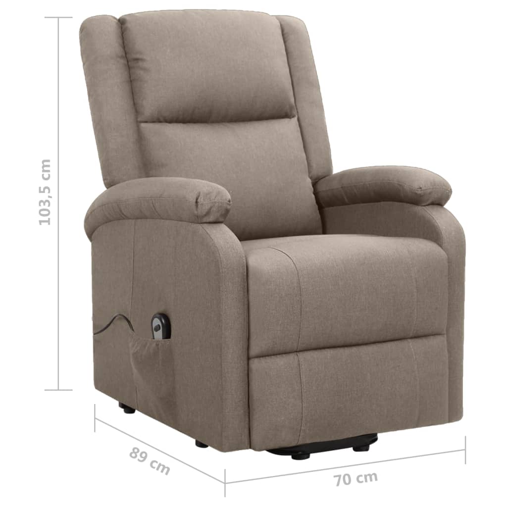 Aufstehsessel Taupe Stoff