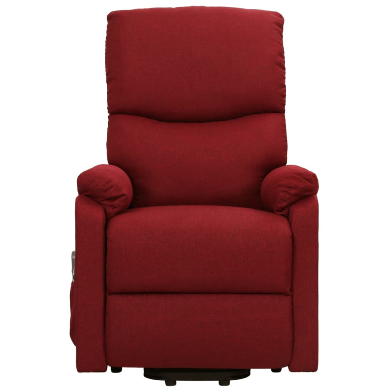 Massagesessel mit Aufstehhilfe Weinrot Stoff