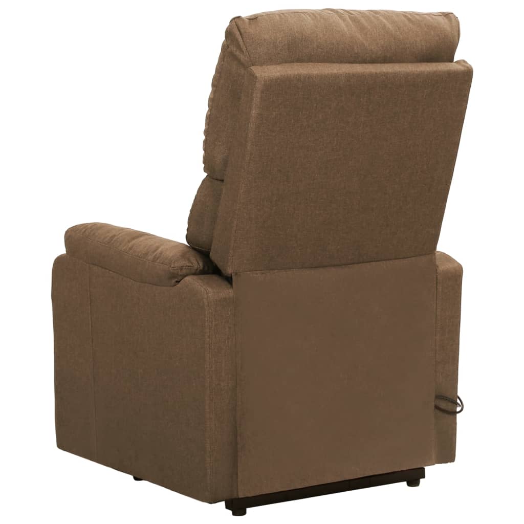 Massagesessel mit Aufstehhilfe Taupe Stoff