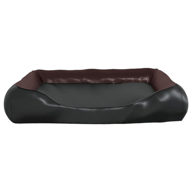 Hundebett Schwarz/Braun 80x68x23 cm Kunstleder