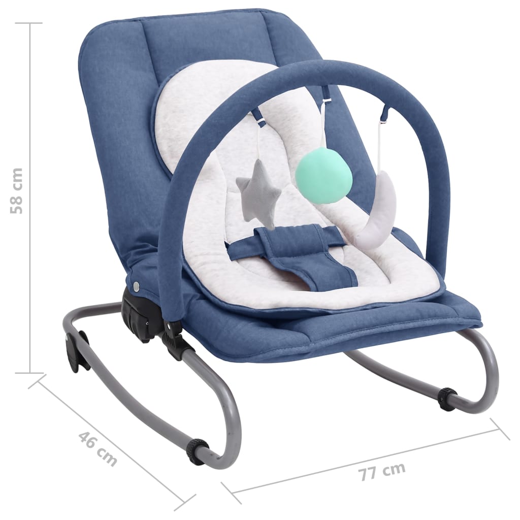 Babywippe Marineblau Stahl