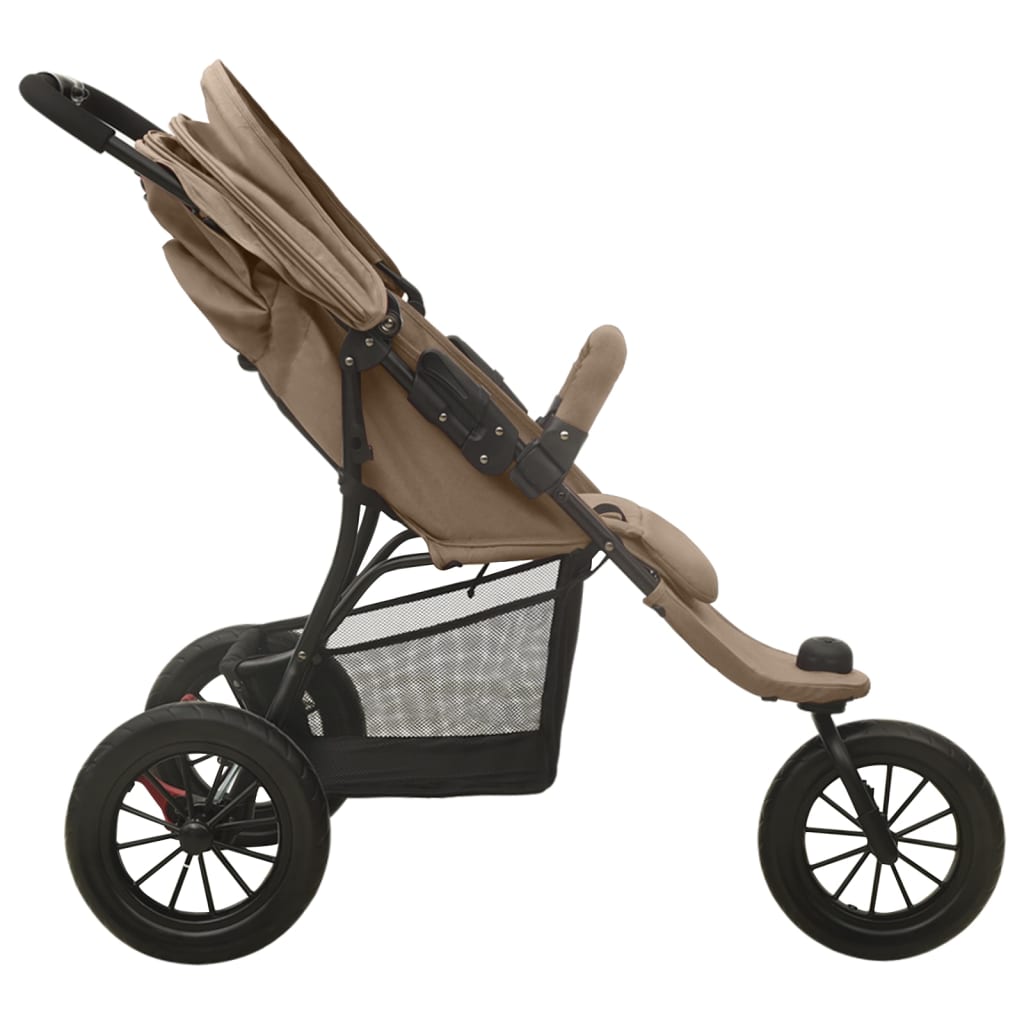 Kinderwagen Taupe Stahl