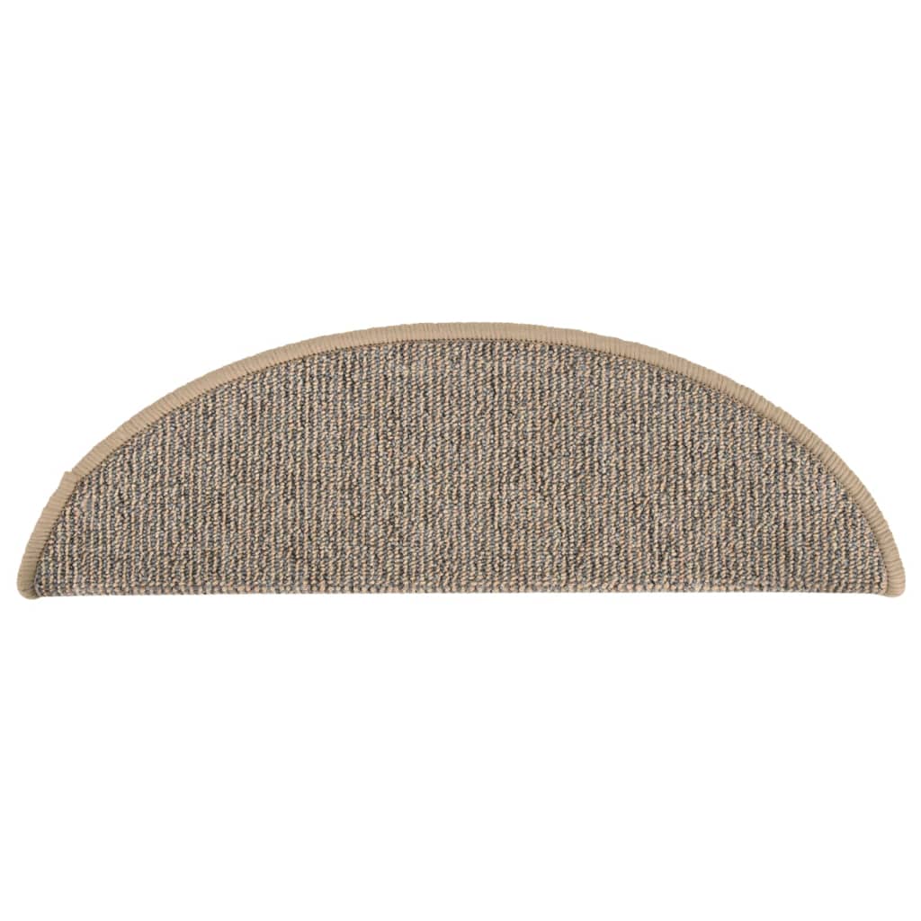 Treppenmatten 15 Stk. Braun 56x17x3 cm
