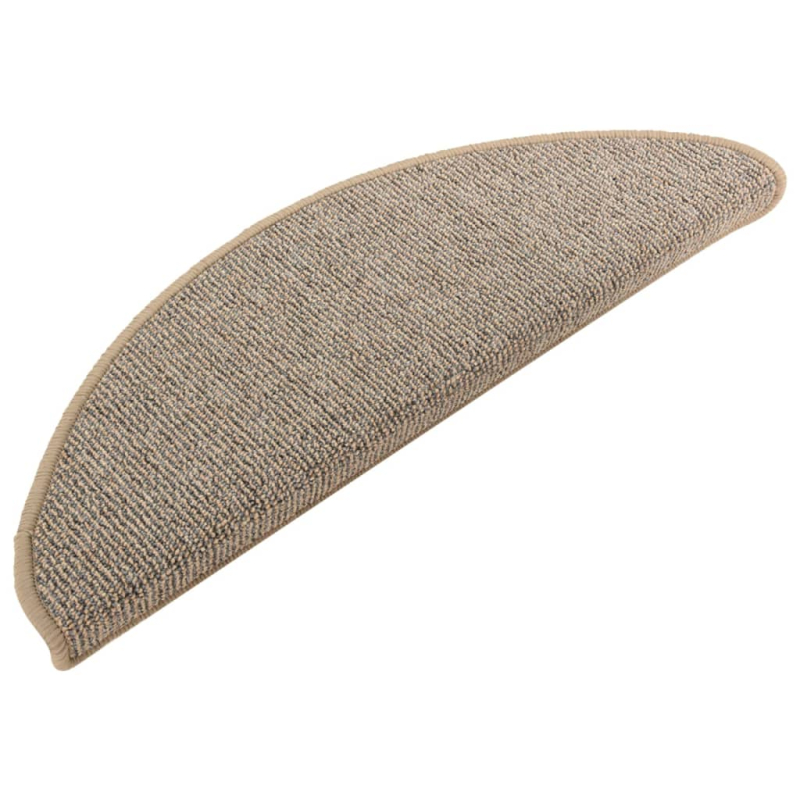 Treppenmatten 15 Stk. Grau und Braun 65x21x4 cm