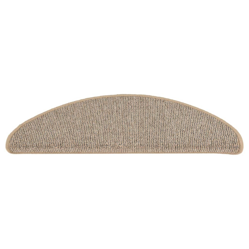 Treppenmatten 15 Stk. Grau und Braun 65x21x4 cm