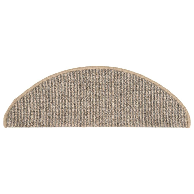 Treppenmatten 15 Stk. Grau und Braun 65x21x4 cm