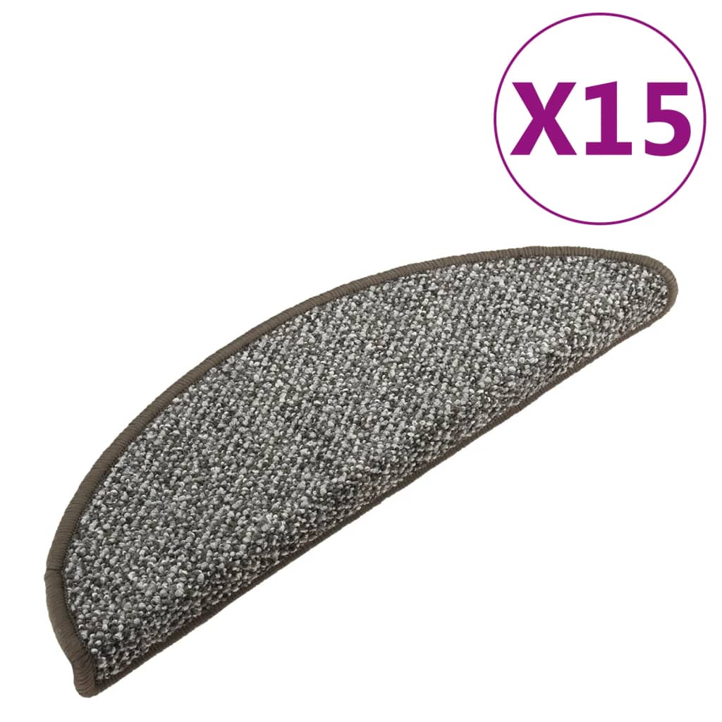 Treppenmatten 15 Stk. Anthrazit 56x17x3 cm