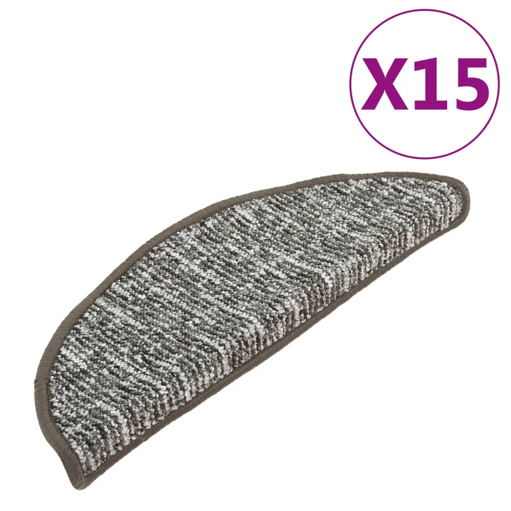 Treppenmatten 15 Stk. Anthrazit 56x17x3 cm