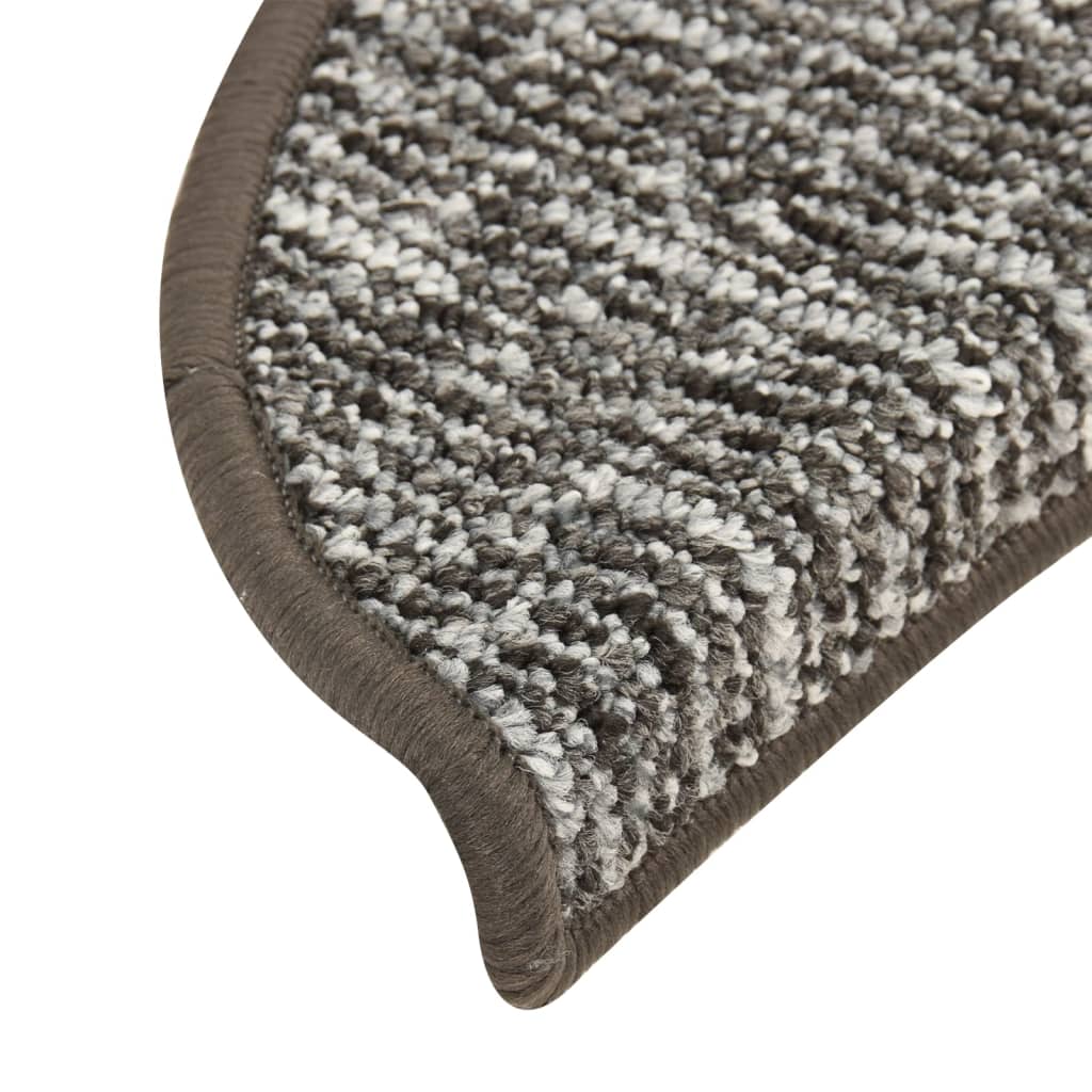 Treppenmatten 15 Stk. Anthrazit 56x17x3 cm