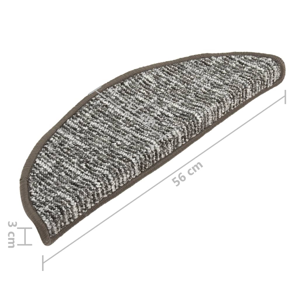 Treppenmatten 15 Stk. Anthrazit 56x17x3 cm