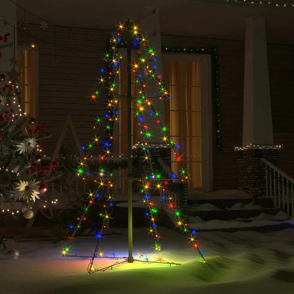 Weihnachtsbaum in Kegelform 160 LEDs Indoor & Outdoor 78x120 cm