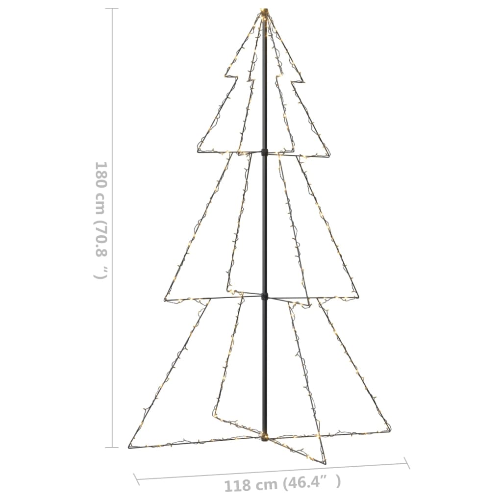 Weihnachtsbaum in Kegelform 240 LEDs Indoor Outdoor 118x180 cm