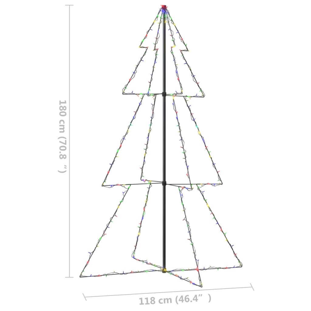 Weihnachtsbaum in Kegelform 240 LEDs Indoor Outdoor 118x180 cm