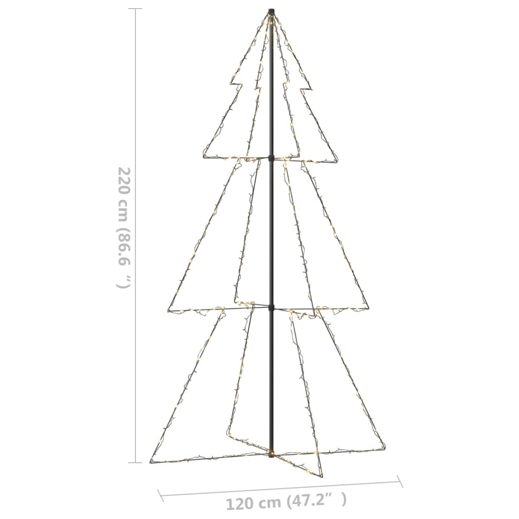 Weihnachtsbaum in Kegelform 300 LEDs Indoor & Outdoor 120x220cm