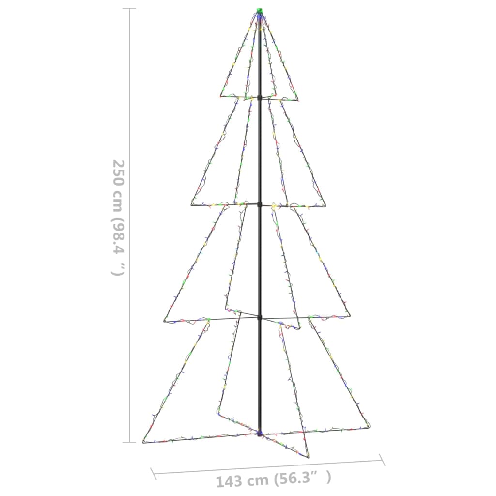 Weihnachtsbaum in Kegelform 360 LEDs Indoor Outdoor 143x250 cm