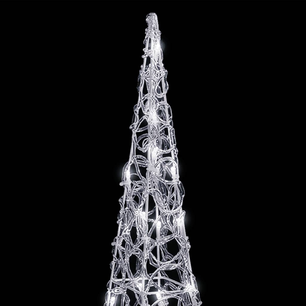 LED-Leuchtkegel Acryl Deko Kaltweiß 60 cm