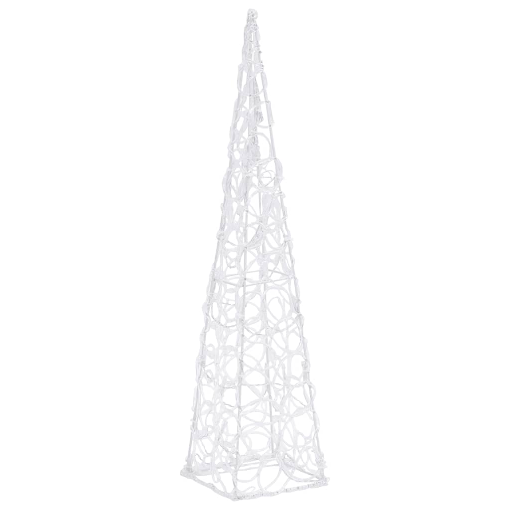 LED-Leuchtkegel Acryl Deko Kaltweiß 60 cm