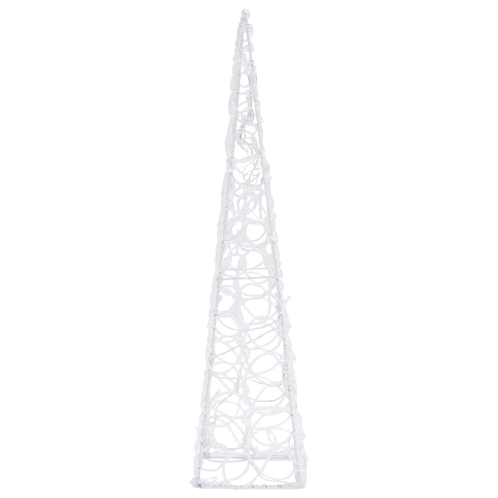 LED-Leuchtkegel Acryl Deko Kaltweiß 60 cm