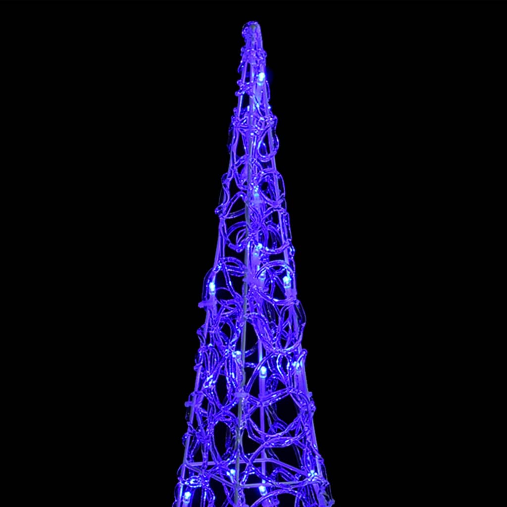 LED-Leuchtkegel Acryl Deko Blau 90 cm
