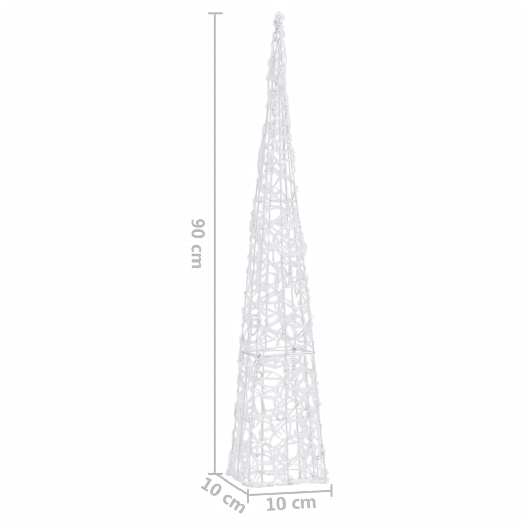 LED-Leuchtkegel Acryl Deko Blau 90 cm
