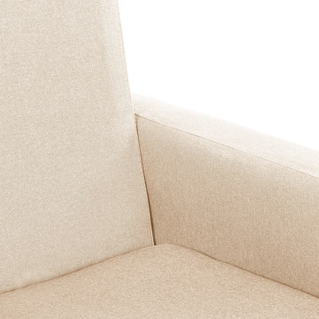 Schaukelstuhl Creme Stoff