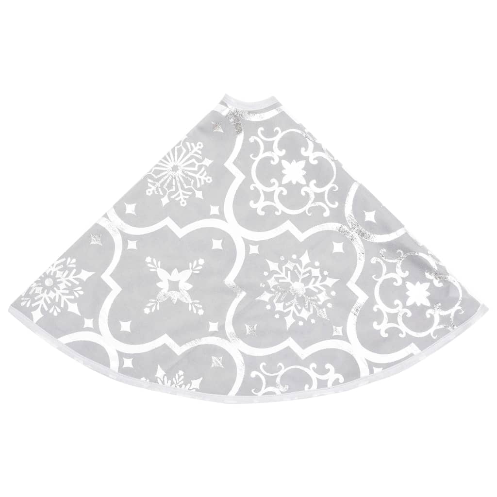 Luxus-Weihnachtsbaumdecke mit Socke Weiß 90 cm Stoff