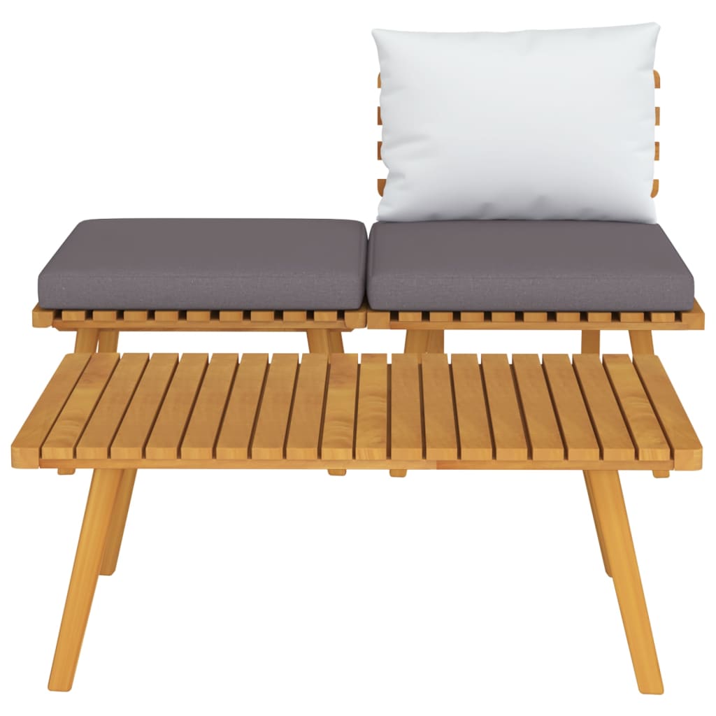 3-tlg. Garten-Lounge-Set mit Kissen Massivholz Akazie