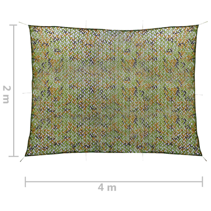 Tarnnetz mit Aufbewahrungstasche 2x4 m Grün