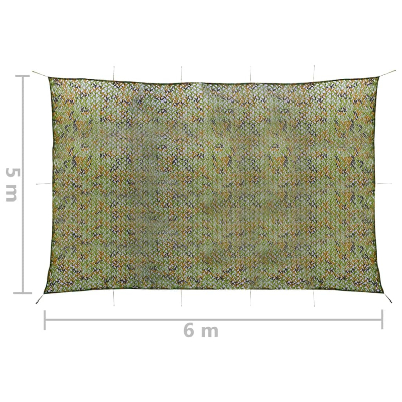 Tarnnetz mit Aufbewahrungstasche 5x6 m Grün