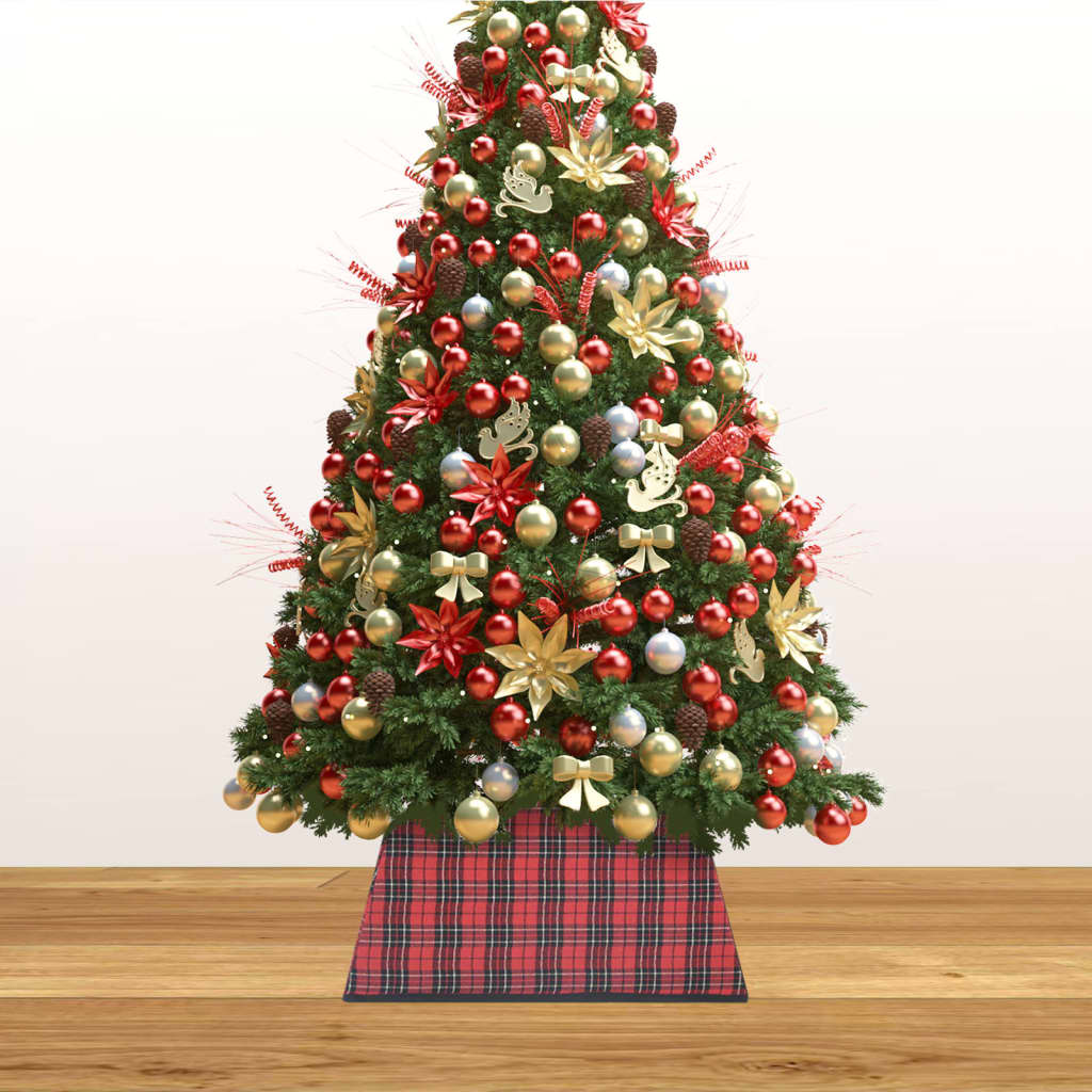 Weihnachtsbaumrock Rot und Schwarz 48x48x25 cm