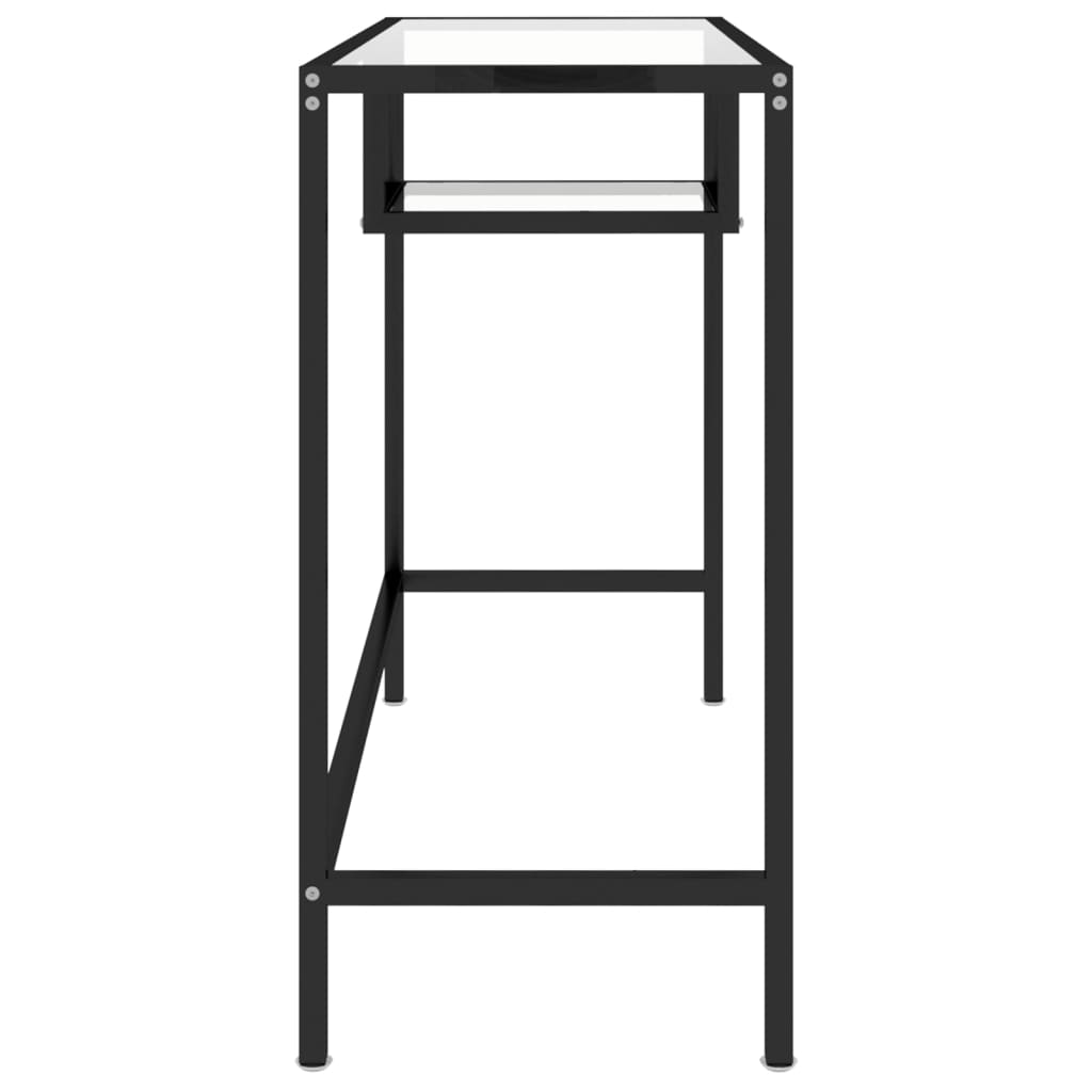 Computertisch Transparent 100x36x74 cm Glas