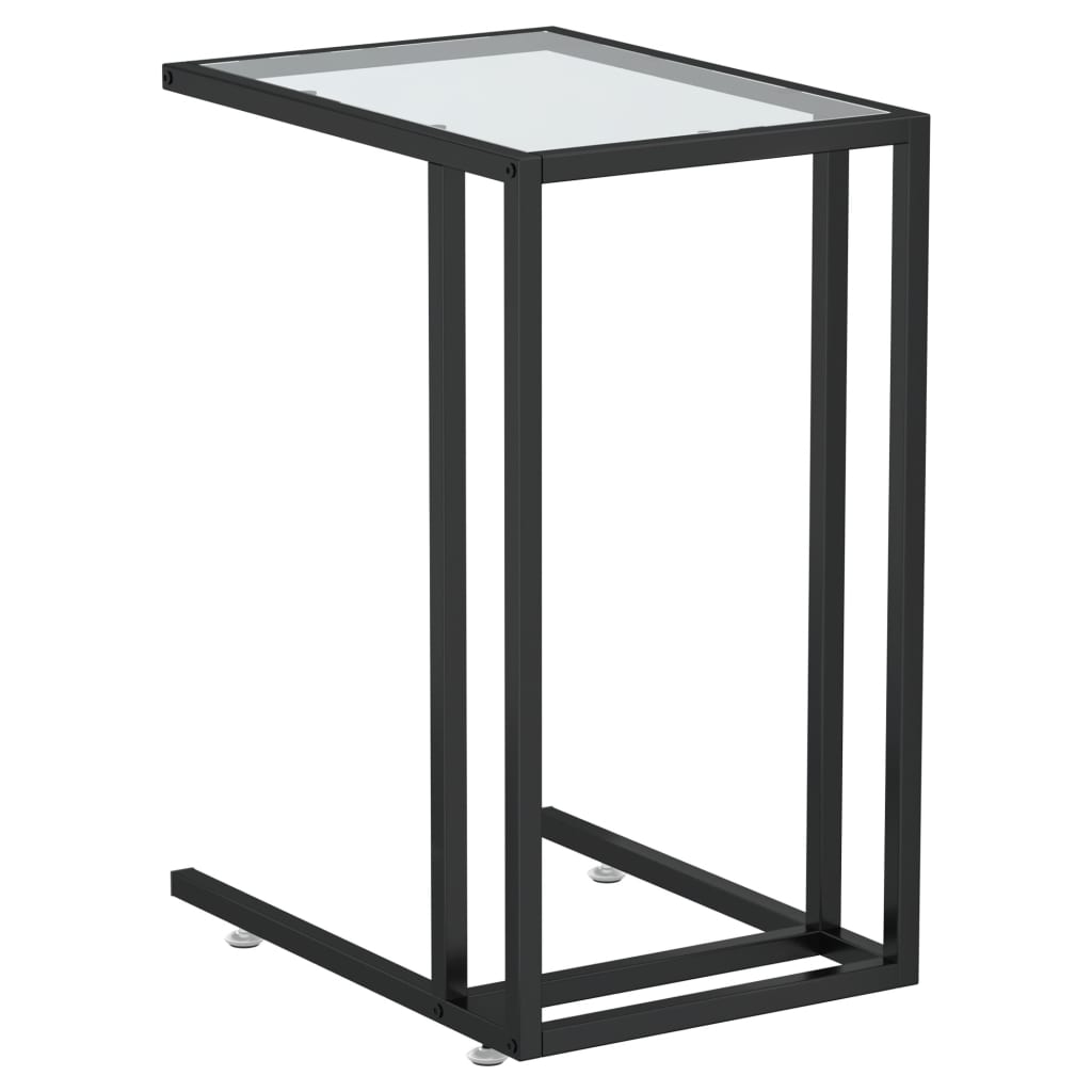 Computer-Beistelltisch Transparent 50x35x65 cm Hartglas