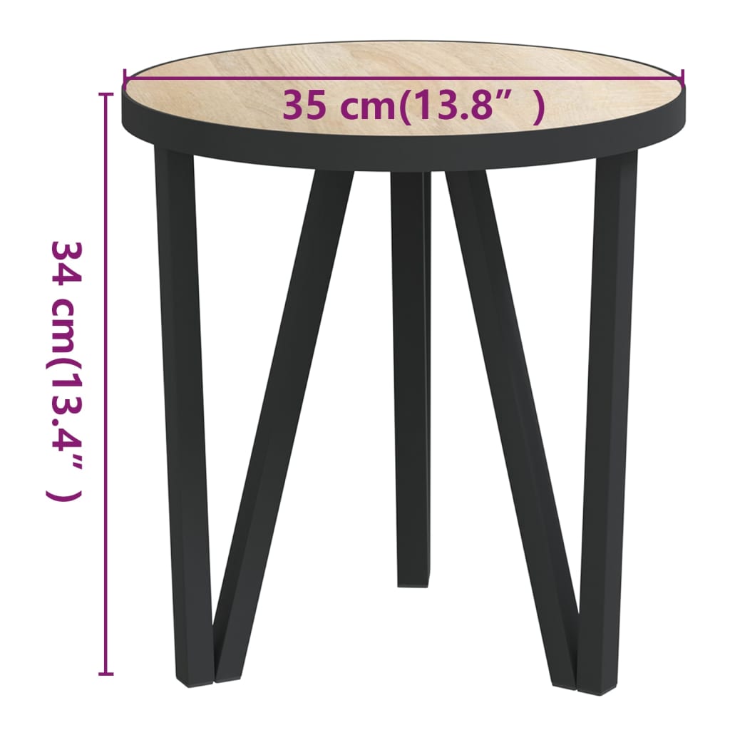 Beistelltisch Sonoma-Eiche Ø35 cm MDF