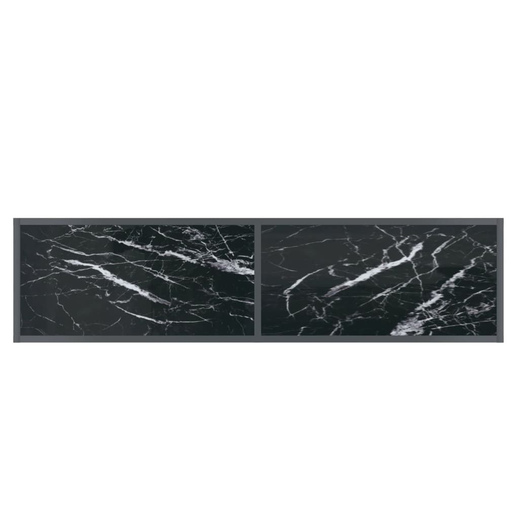 Konsolentisch Schwarz 140x35x75,5 cm Hartglas